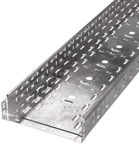 Лоток перфорированный Промрукав Стандарт 300х80х3000 сталь 0,8мм фото Лоток перфорированный Промрукав Стандарт 300х80х3000 сталь 0,8мм картинка